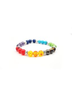 Bracelet en Perles Naturelles des 7 Chakras – Équilibre et Énergie