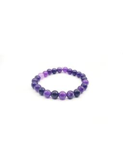 Bracelet en Perles Naturelles d'Améthyste – Sérénité et Élégance