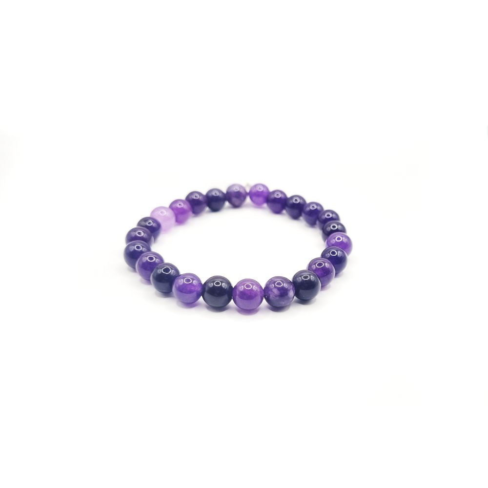 Bracelet en Perles Naturelles d'Améthyste – Sérénité et Élégance