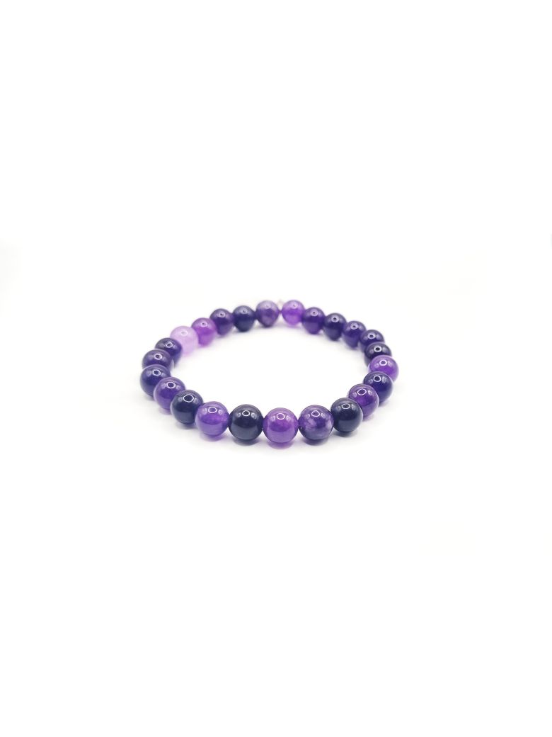 Bracelet en Perles Naturelles d'Améthyste – Sérénité et Élégance
