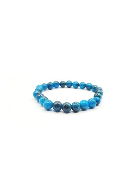 Bracelet en Perles Naturelles d’Apatite Bleue – Vitalité et Équilibre