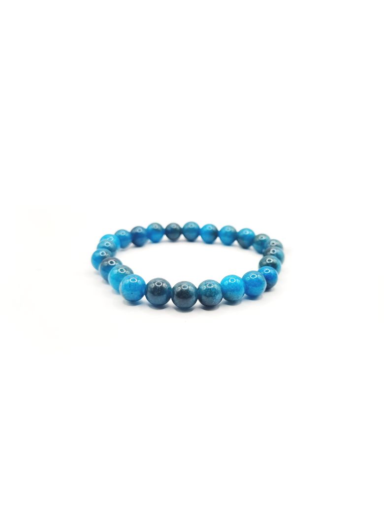 Bracelet en Perles Naturelles d’Apatite Bleue – Vitalité et Équilibre
