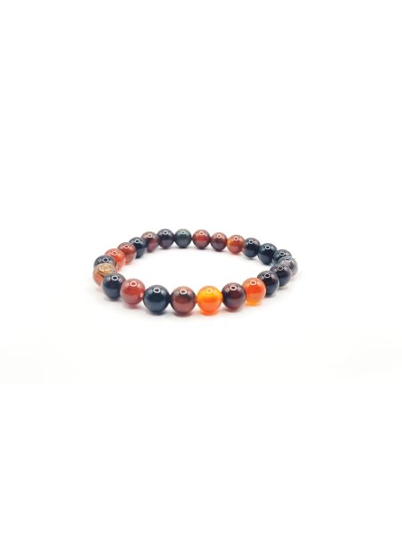 Bracelet en Perles Naturelles de Cornaline – Énergie et Confiance