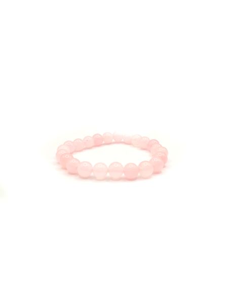 Bracelet en Perles Naturelles de Quartz Rose – Amour et Douceur