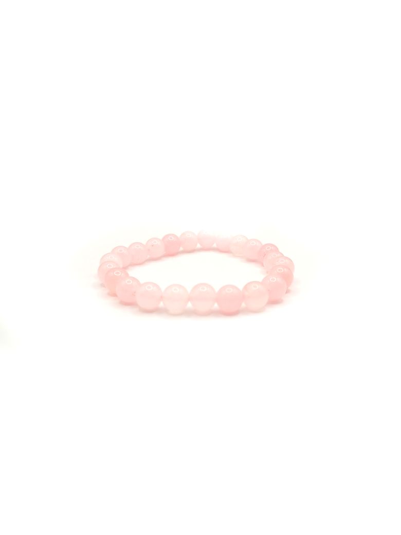 Bracelet en Perles Naturelles de Quartz Rose – Amour et Douceur