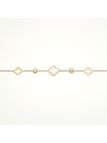 Bracelet Chaîne en Acier Inoxydable Doré avec Cristal – Élégance Minimaliste et Intemporelle