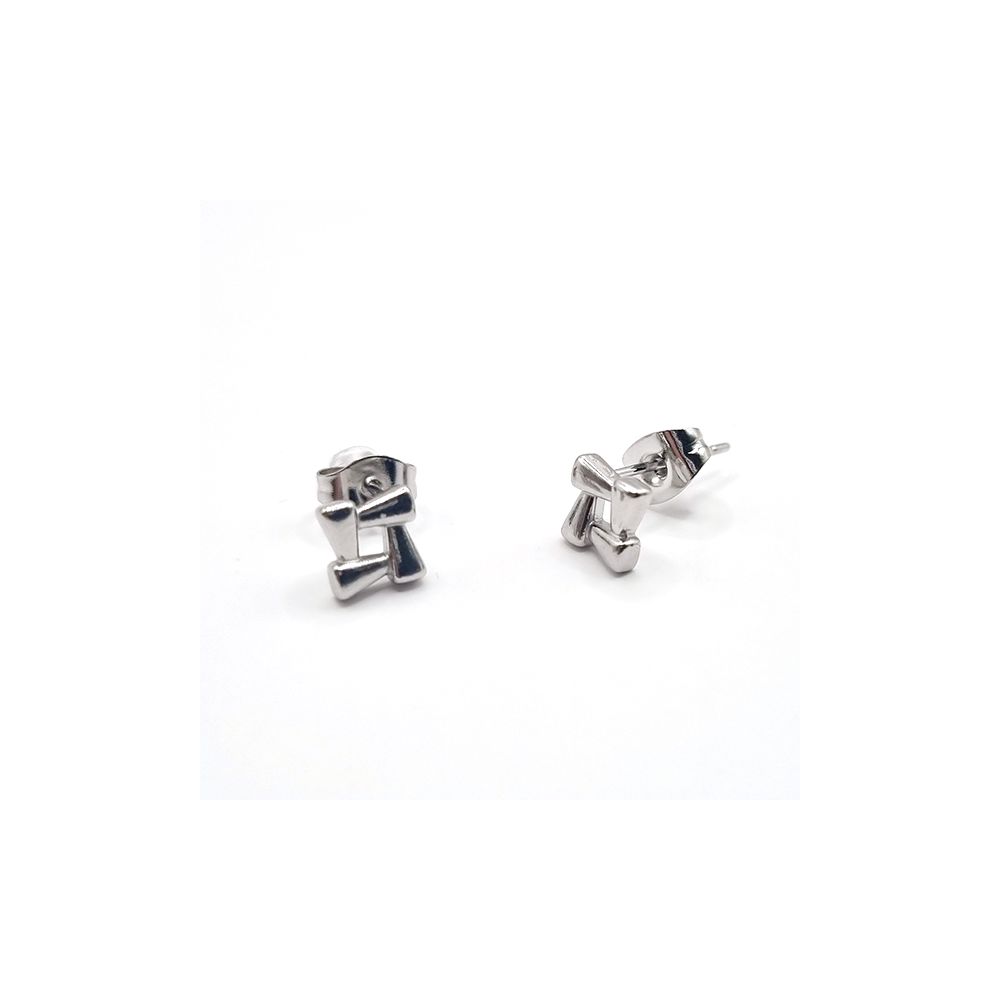 Boucles d'Oreilles en Acier Inoxydable Argenté Géométriques – Modernité et Sophistication Minimaliste