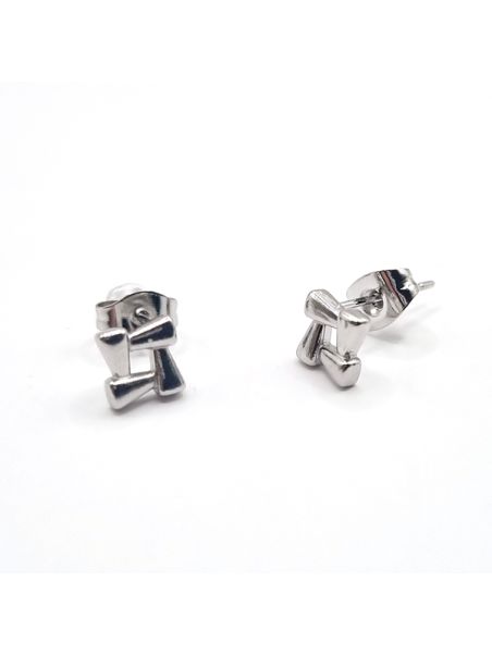 Boucles d'Oreilles en Acier Inoxydable Argenté Géométriques – Modernité et Sophistication Minimaliste