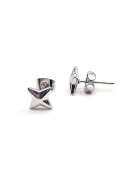 Boucles d'Oreilles en Acier Inoxydable Argenté en Forme d'Étoile – Éclat et Féminité
