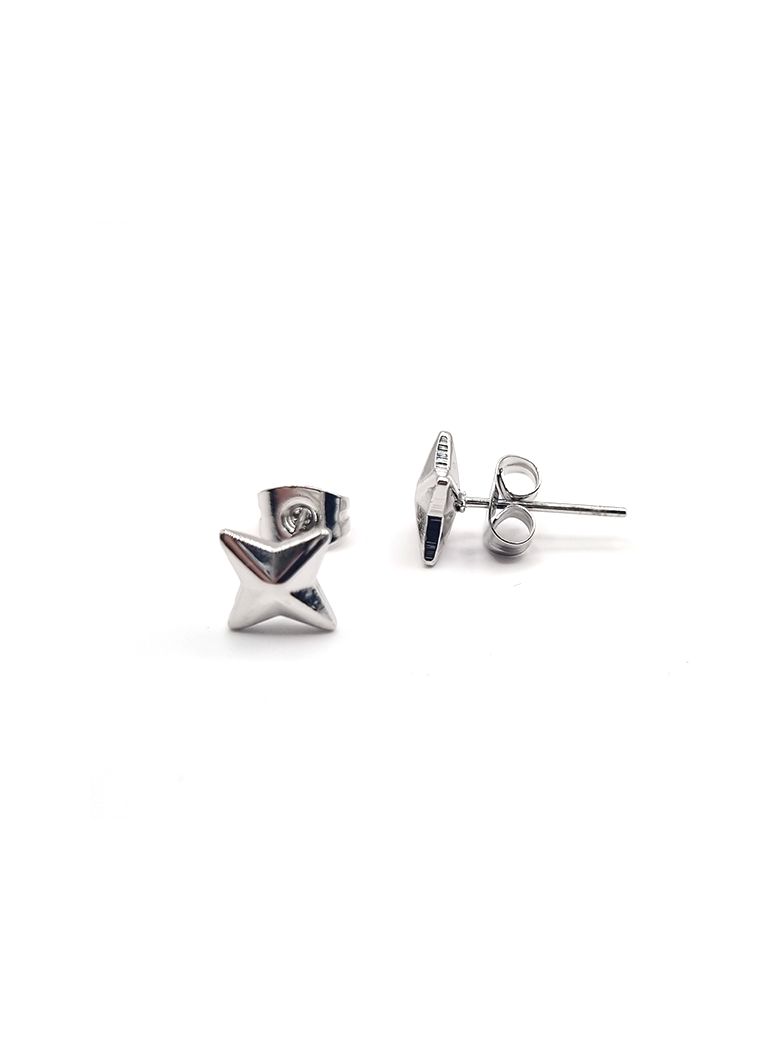 Boucles d'Oreilles en Acier Inoxydable Argenté en Forme d'Étoile – Éclat et Féminité