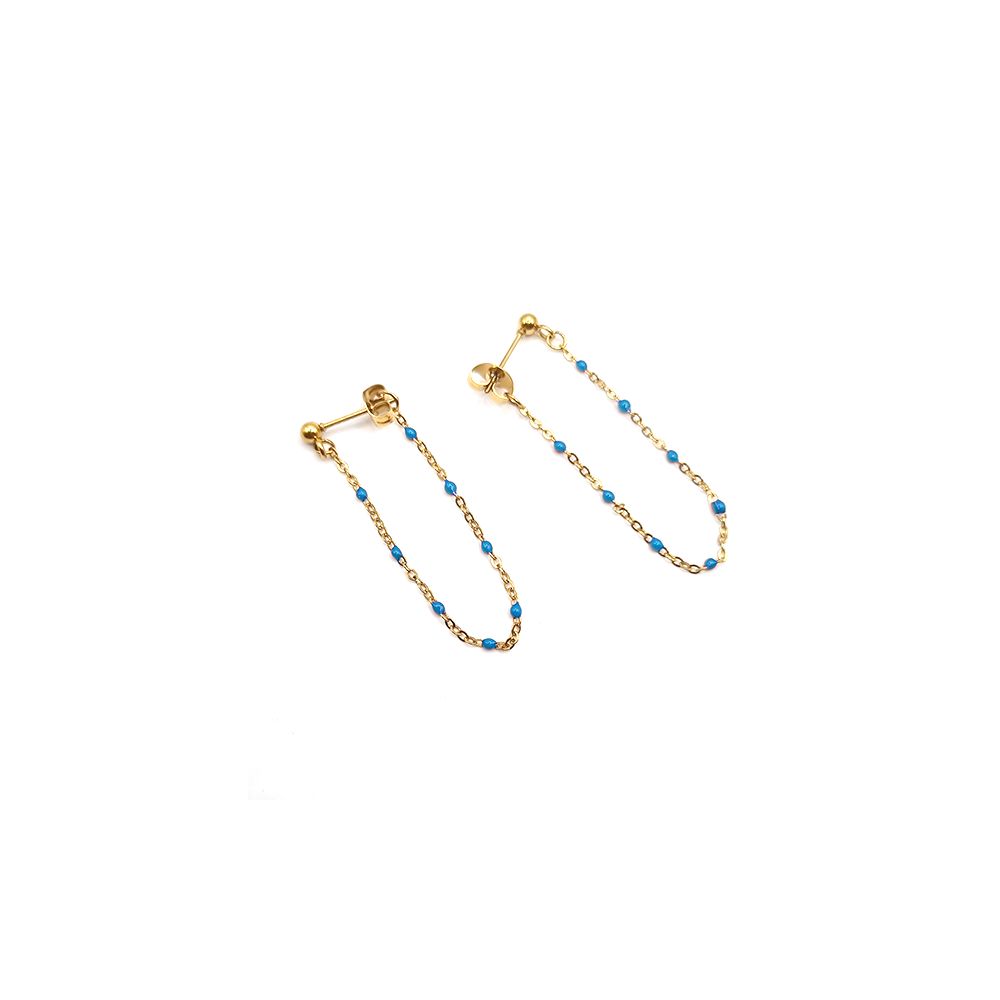 Boucles d'Oreilles en Acier Inoxydable Doré Forme Géométrique – Style Minimaliste et Moderne