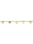 Bracelet Chaîne en Acier Inoxydable Doré avec Cœurs Pendentifs et Zircons – Douceur et Élégance Romantique