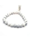 Bracelet en Perles Naturelles d’Howlite – Équilibre et Élégance Minérale