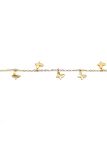Bracelet Chaîne en Acier Inoxydable Doré avec Pendentifs Main de Fatma – Protection et Élégance