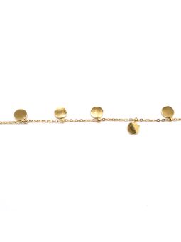 Bracelet Chaîne en Acier Inoxydable Doré avec Médailles – Minimalisme et Charme Subtil