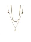 Collier Multi-rangs en Acier Inoxydable Doré avec Étoiles de Nacre