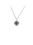 Collier en Acier Inoxydable Argenté avec Pendentif Fleur en Nacre