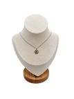 Collier en Acier Inoxydable Argenté avec Pendentif Fleur en Nacre