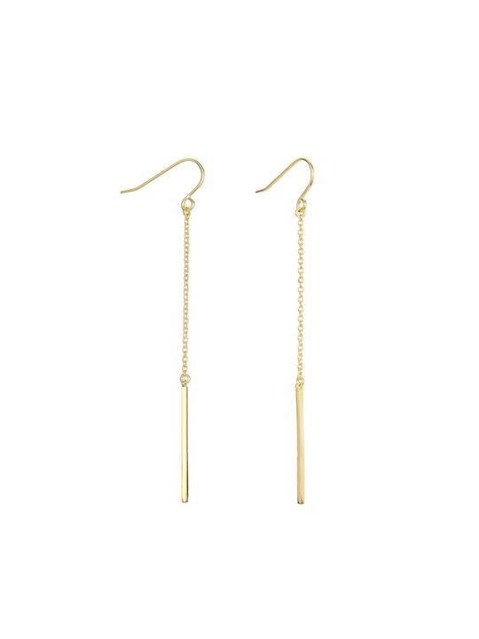 Boucles d'Oreilles Longues Minimalistes en Acier Inoxydable