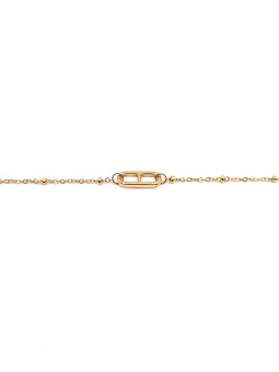 Bracelet chaîne en acier inoxydable avec maillon central doré