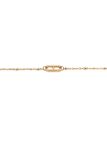 Bracelet chaîne en acier inoxydable avec maillon central doré