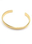 Bracelet jonc lisse en acier inoxydable doré - 65 mm saillant
