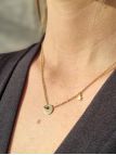 Collier en acier inoxydable doré avec médaillon et étoile