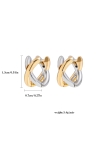 Boucles d’Oreilles Entrelacées Bicolores en Acier Inoxydable