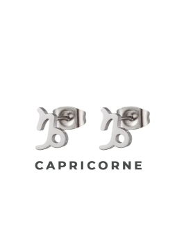 Boucles d'Oreilles Astrologiques en Acier Inoxydable - 8mm