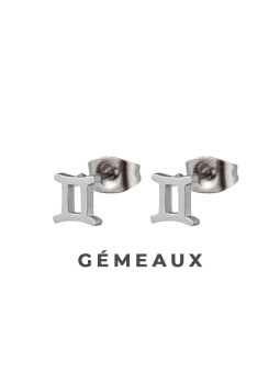 Boucles d'Oreilles Astrologiques en Acier Inoxydable - 8mm