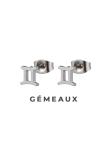 Boucles d'Oreilles Astrologiques en Acier Inoxydable - 8mm