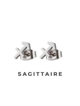 Boucles d'Oreilles Astrologiques en Acier Inoxydable - 8mm
