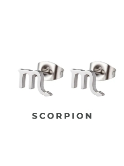 Boucles d'Oreilles Astrologiques en Acier Inoxydable - 8mm