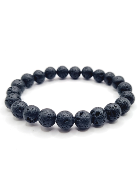 Bracelet en pierres naturelles de lave élégant et ajustable
