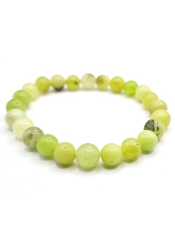 Bracelet en pierres naturelles de pinolite élégant et ajustable