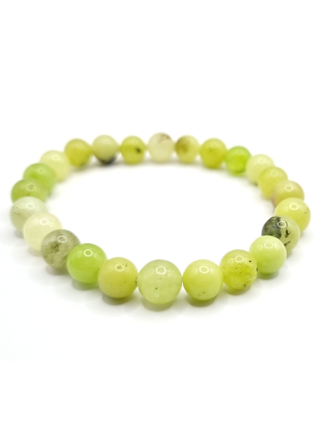 Bracelet en pierres naturelles de pinolite élégant et ajustable