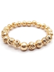 Bracelet en pierres naturelles de pinolite élégant et ajustable