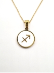 Collier signe astrologique en acier inoxydable plaqué or 18 carats – Élégance personnalisée