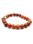 Bracelet en pierres naturelles de jaspe rouge - Énergie et élégance