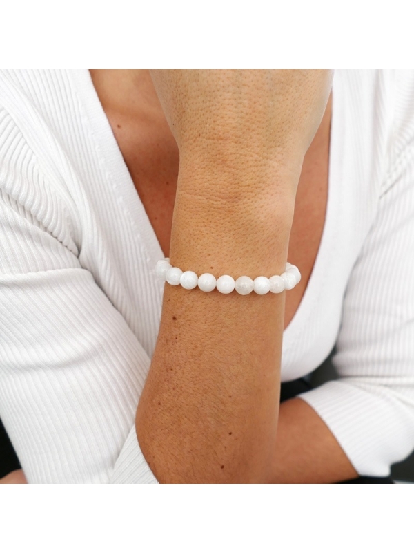 Bracelet en pierres naturelles de pierre de lune – Douceur et féminité intemporelle