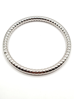 Bracelet en acier inoxydable argenté 65mm – Élégance minimaliste et moderne