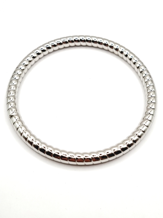Bracelet en acier inoxydable argenté 65mm – Élégance minimaliste et moderne
