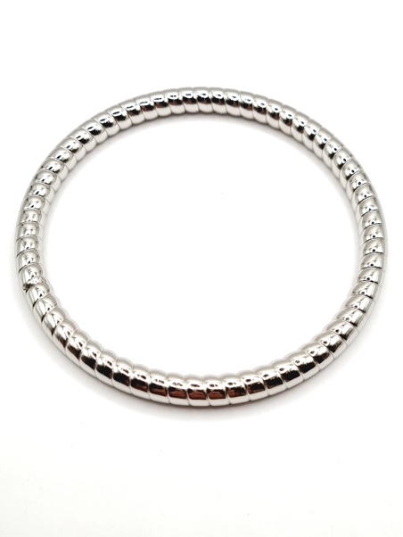 Bracelet en acier inoxydable argenté 65mm – Élégance minimaliste et moderne