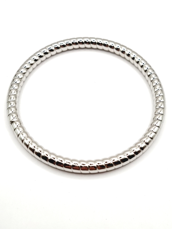 Bracelet en acier inoxydable argenté 65mm – Élégance minimaliste et moderne