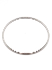 Bracelet jonc fin en acier inoxydable argenté – 65 mm