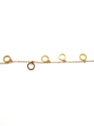 Bracelet anneaux dorés en acier inoxydable
