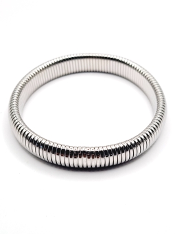 Bracelet extensible en acier inoxydable argenté au design moderne