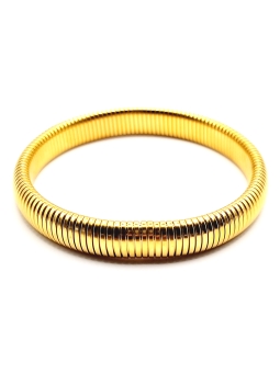 Bracelet extensible en acier inoxydable doré au design moderne