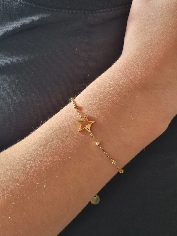 copy ofcopy ofcopy ofcopy ofBracelet deux cœurs entrelacés en acier inoxydable doré