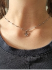 Collier enfant en acier inoxydable argenté avec pendentif tortue
